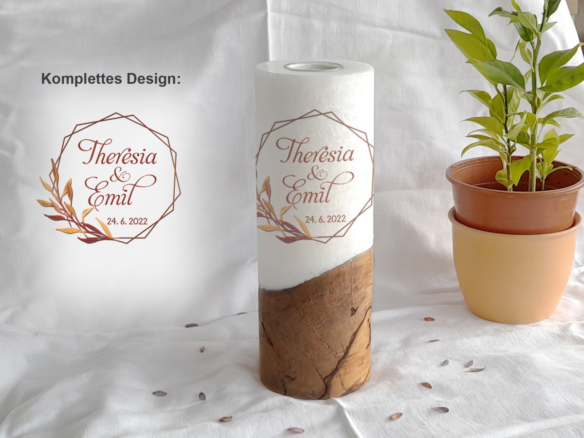 Kerzen mit Holzeinsatz